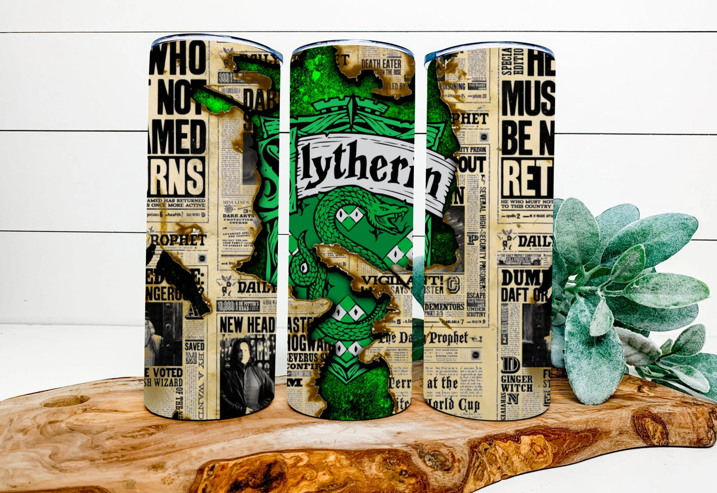 20oz harry p/Slytherin/handmade/cute/gift