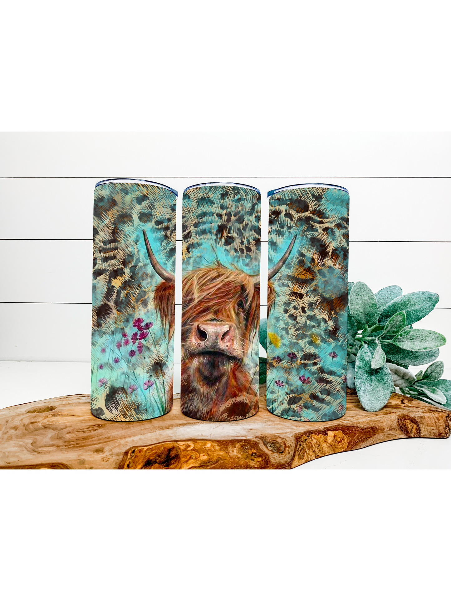 20oz highland cow tumbler/handmade/cute/gift