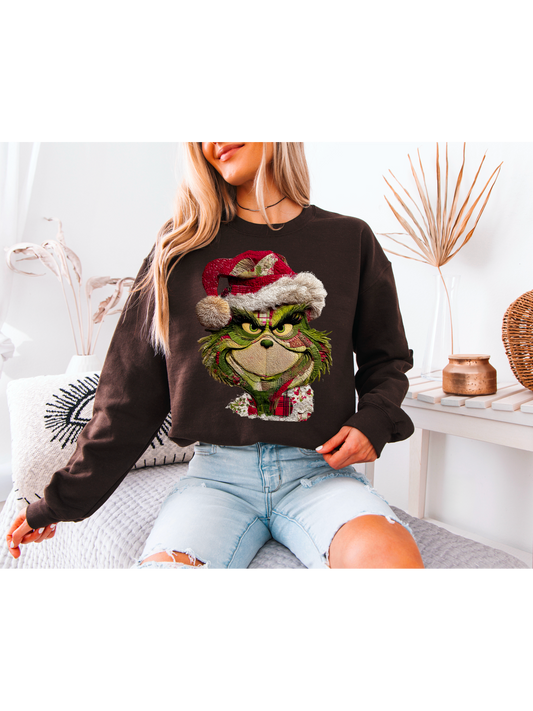 Grinchmas quilt looking  gildan 18000, christmas,grinch