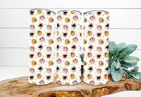 Halloween sugar cookie 20oz tumbler/handmade/cute/gift