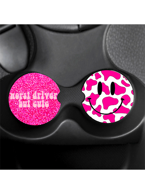 rubber car coasters/ trendy/ absorbent neoprene/cute/fun