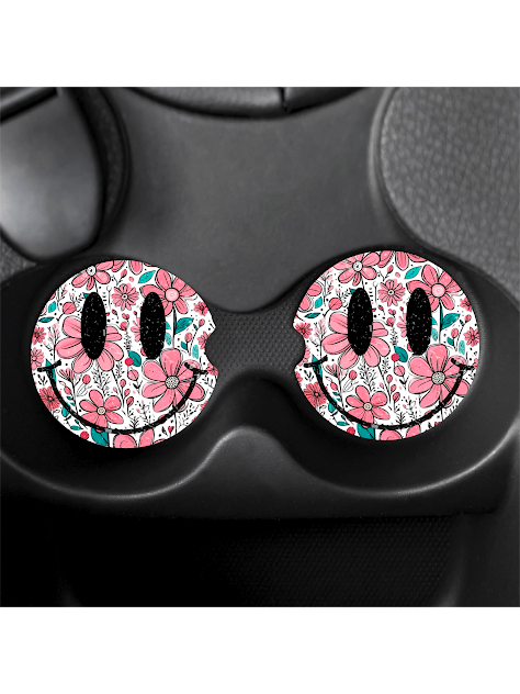 rubber car coasters/ trendy/ absorbent neoprene/cute/fun