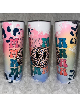 20oz leopard mama/handmade/cute/gift