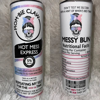 20oz hot mess express/mom tumbler/handmade/cute/gift