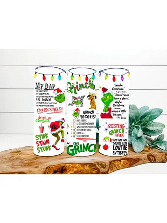 grinchmas 20oz tumbler/handmade/cute/gift