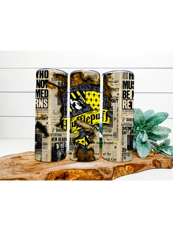 20oz harry p/hufflepuff/handmade/cute/gift