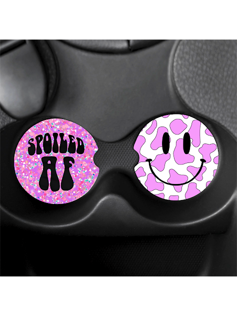 rubber car coasters/ trendy/ absorbent neoprene/cute/fun