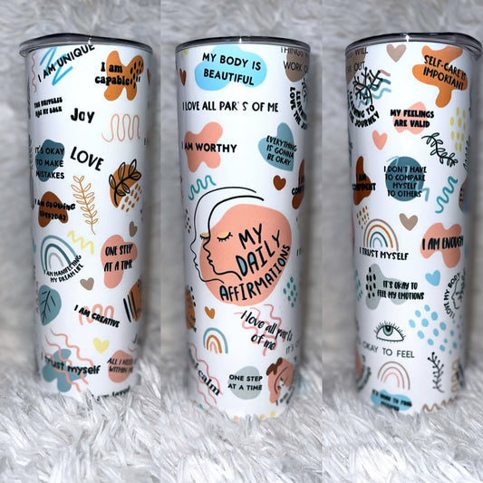 My daily affirmation 20oz travel tumbler